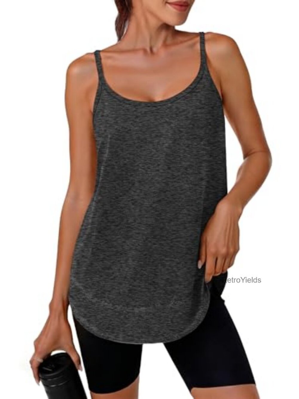 Loose Fit Spaghetti Strap Tank Top Sleeveless Athletic Yoga Gym Top